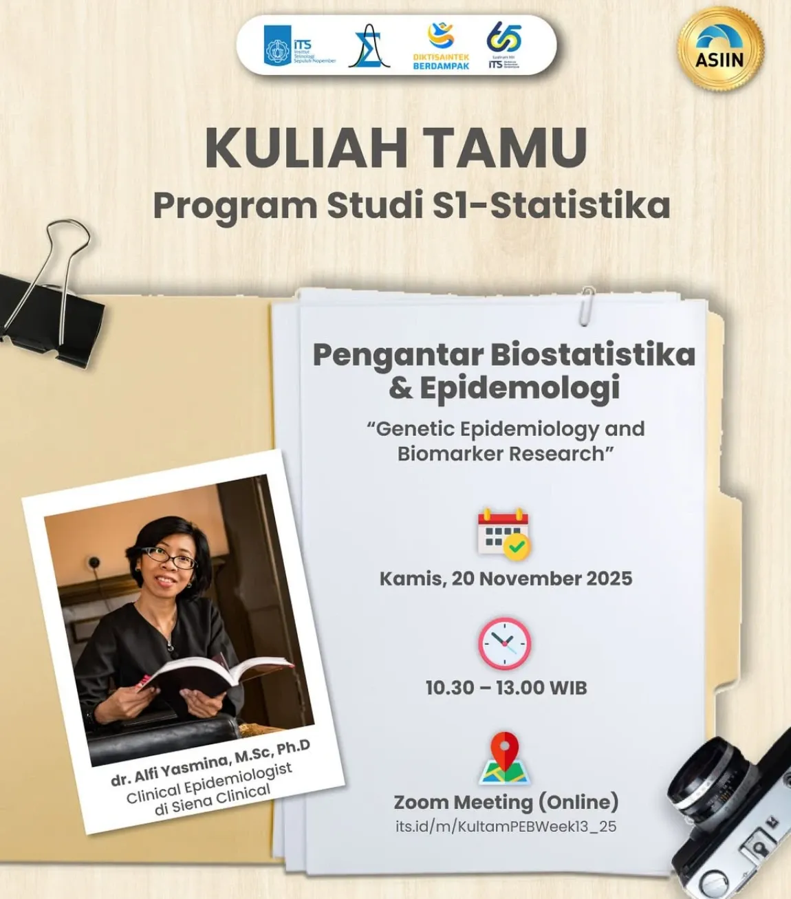 Introduction to Biostatistics and Epidemiology course poster